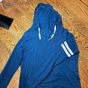 Super light and soft material- very comfortable long sleeve with hoodie